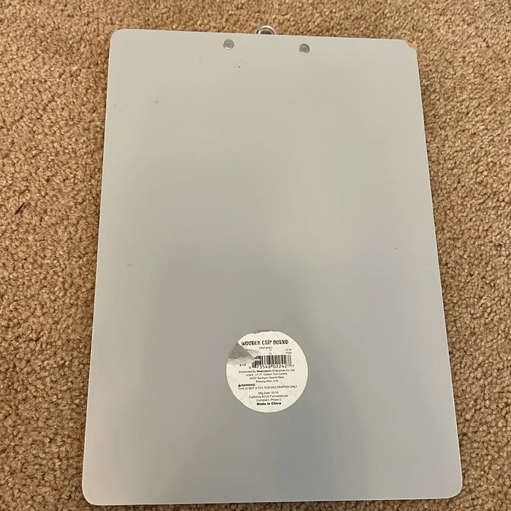 gray wooden clipboard